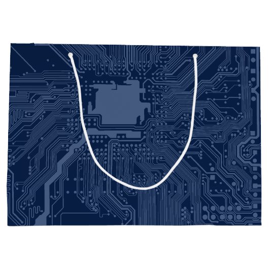 Blue Geek Motherboard Circuit Patroon Groot Cadeauzakje (Achterkant)