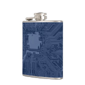 Blue Geek Motherboard Circuit Patroon Heupfles (Links)