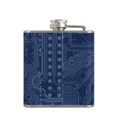 Blue Geek Motherboard Circuit Patroon Heupfles (Achterkant)