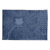 Blue Geek Motherboard Circuit Patroon Kussensloop (Achterkant)