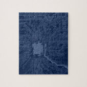 Blue Geek Motherboard Circuit Patroon Legpuzzel (Verticaal)