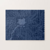 Blue Geek Motherboard Circuit Patroon Legpuzzel (Horizontaal)