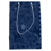 Blue Geek Motherboard Circuit Patroon Medium Cadeauzakje (Voorkant)