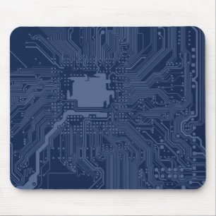Blue Geek Motherboard Circuit Patroon Muismat