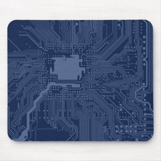 Blue Geek Motherboard Circuit Patroon Muismat (Voorkant)