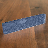 Blue Geek Motherboard Circuit Patroon Naambordje (Zijkant)