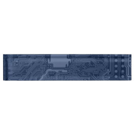 Blue Geek Motherboard Circuit Patroon Naambordje