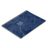 Blue Geek Motherboard Circuit Patroon Notitieboek (Linkerzijde)