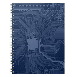 Blue Geek Motherboard Circuit Patroon Notitieboek