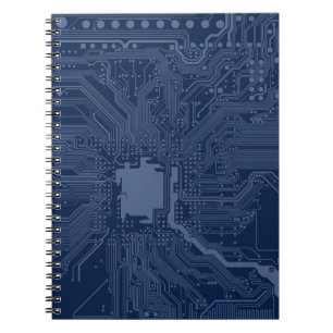 Blue Geek Motherboard Circuit Patroon Notitieboek