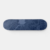 Blue Geek Motherboard Circuit Patroon Persoonlijk Skateboard (Horizontaal)