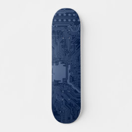 Blue Geek Motherboard Circuit Patroon Persoonlijk Skateboard
