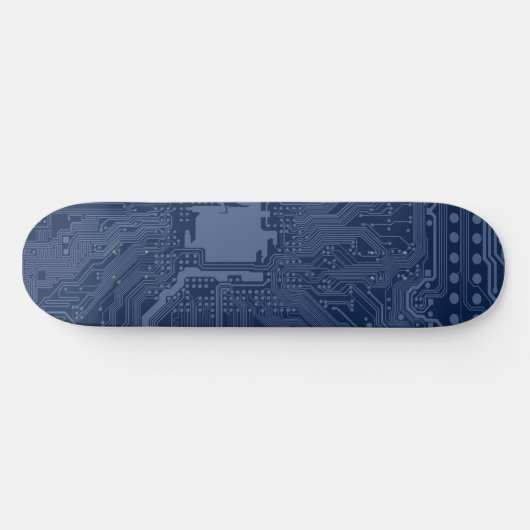 Blue Geek Motherboard Circuit Patroon Persoonlijk Skateboard (Horizontaal)