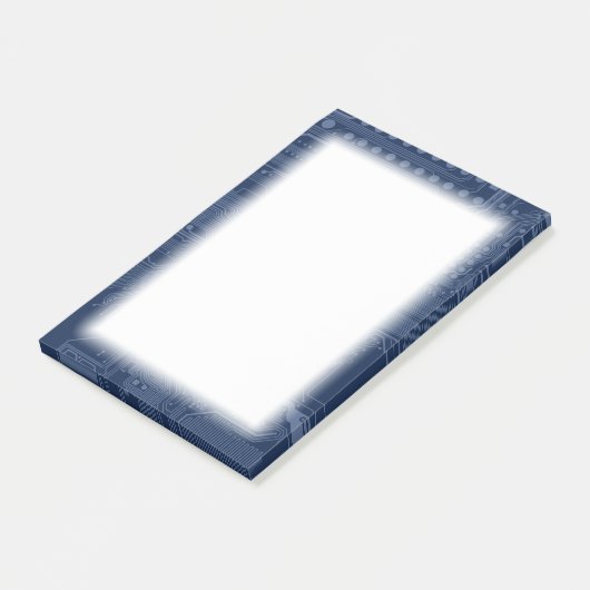 Blue Geek Motherboard Circuit Patroon Post-it® Notes (Schuin)