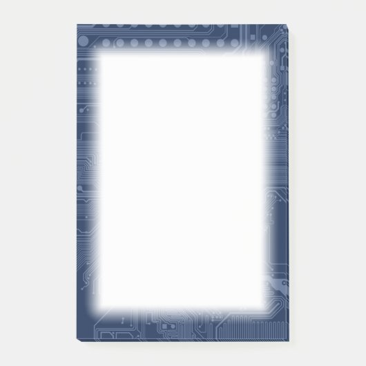 Blue Geek Motherboard Circuit Patroon Post-it® Notes (Voorkant)