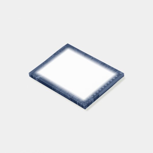 Blue Geek Motherboard Circuit Patroon Post-it® Notes (Schuin)