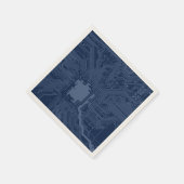 Blue Geek Motherboard Circuit Patroon Servetten (Hoek)