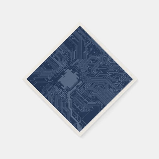 Blue Geek Motherboard Circuit Patroon Servetten (Hoek)
