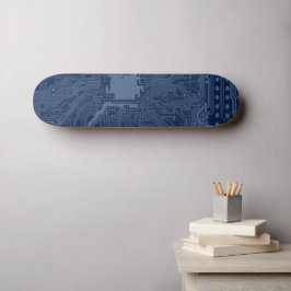 Blue Geek Motherboard Circuit Patroon Skateboard