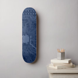 Blue Geek Motherboard Circuit Patroon Skateboard