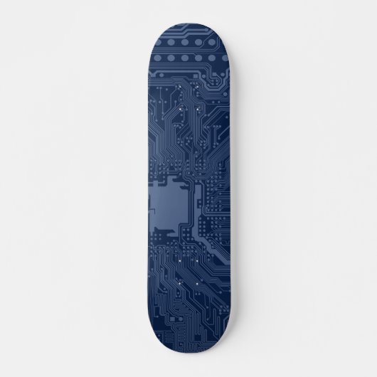 Blue Geek Motherboard Circuit Patroon Skateboard (Voorkant)