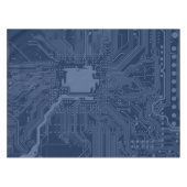 Blue Geek Motherboard Circuit Patroon Tafelkleed (Voorkant (Horizontaal))