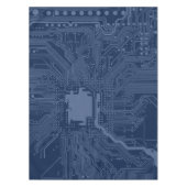 Blue Geek Motherboard Circuit Patroon Tafelkleed (Voorkant)