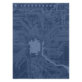 Blue Geek Motherboard Circuit Patroon Tafelkleed