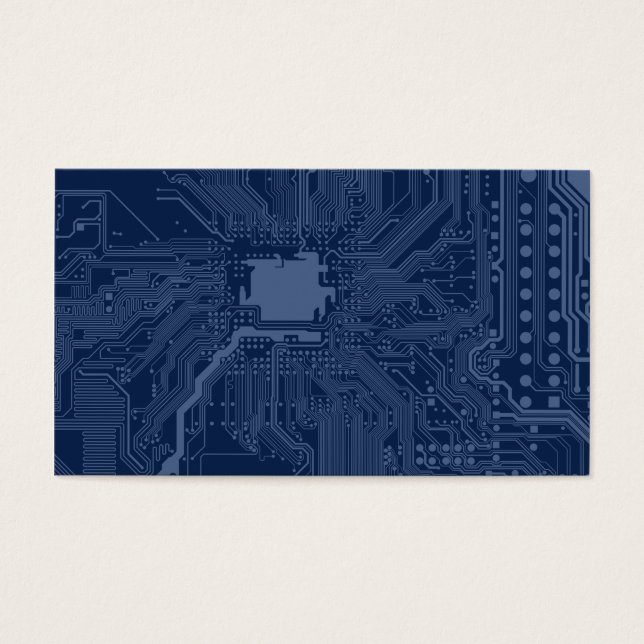 Blue Geek Motherboard Circuit Patroon Visitekaartje (Voorkant)