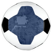 Blue Geek Motherboard Circuit Patroon Voetbal (Gedraaid)