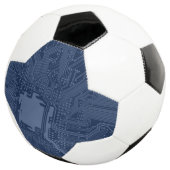 Blue Geek Motherboard Circuit Patroon Voetbal (Drie kwart)