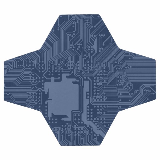 Blue Geek Motherboard Circuit Patroon Voetbal (Enkel)