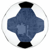 Blue Geek Motherboard Circuit Patroon Voetbal (Voorkant)
