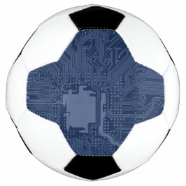 Blue Geek Motherboard Circuit Patroon Voetbal