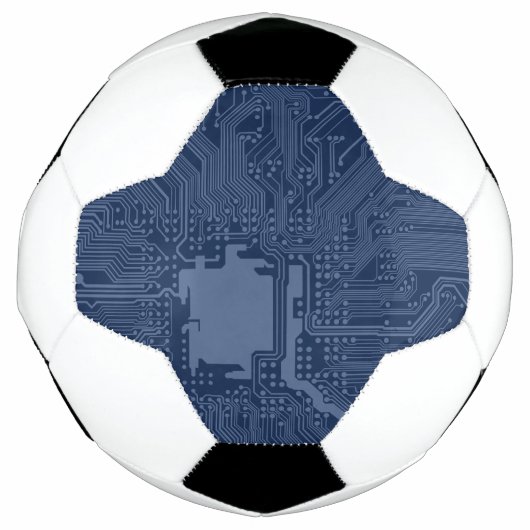 Blue Geek Motherboard Circuit Patroon Voetbal (Voorkant)