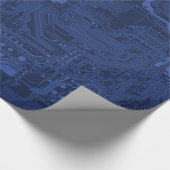 Blue Geek Motherboard Patroon Cadeaupapier (Hoek)