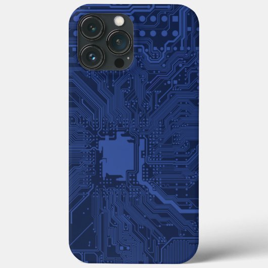 Blue Geek Motherboard Patroon Case-Mate iPhone Case (Achterkant)
