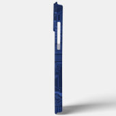 Blue Geek Motherboard Patroon Case-Mate iPhone Case (Achterkant / Links)