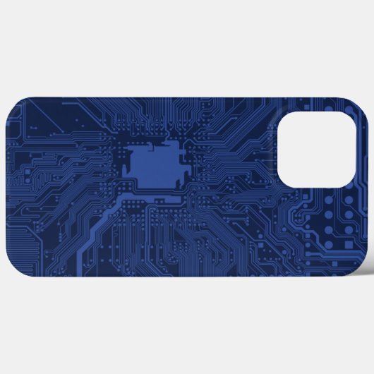 Blue Geek Motherboard Patroon Case-Mate iPhone Case (Achterkant (horizontaal))
