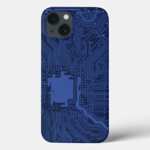 Blue Geek Motherboard Patroon iPhone 13 Hoesje