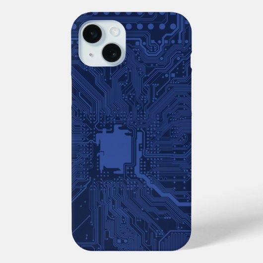 Blue Geek Motherboard Patroon Case-Mate iPhone Case (Achterkant)