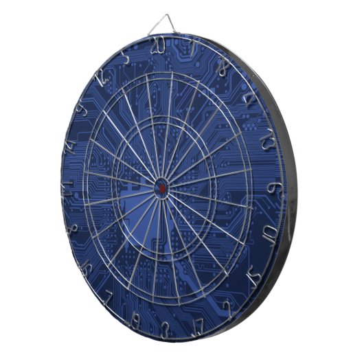 Blue Geek Motherboard Patroon Dartbord (Voorkant Rechts)