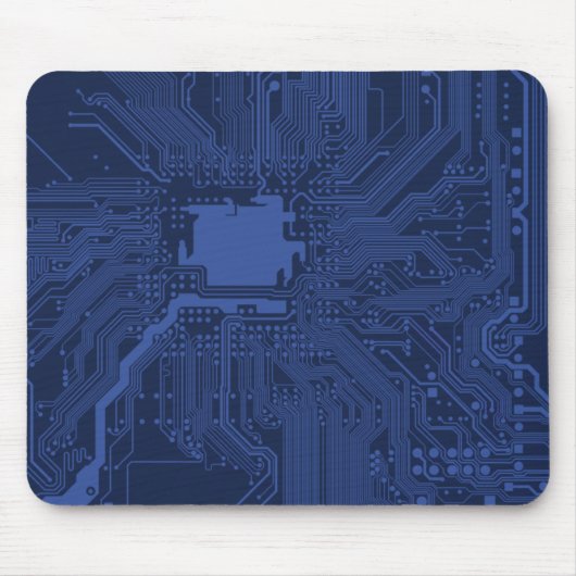 Blue Geek Motherboard Patroon Muismat (Voorkant)