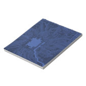 Blue Geek Motherboard Patroon Notitieblok (Linkerzijde)