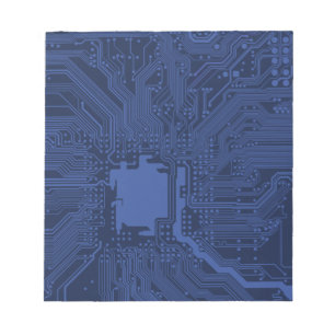 Blue Geek Motherboard Patroon Notitieblok