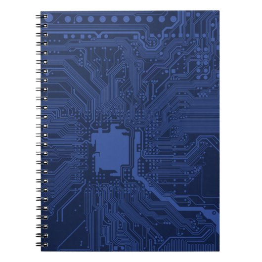 Blue Geek Motherboard Patroon Notitieboek (Voorkant)