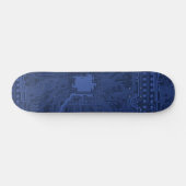 Blue Geek Motherboard Patroon Skateboard (Horizontaal)