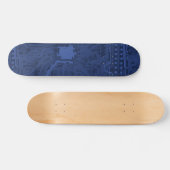 Blue Geek Motherboard Patroon Skateboard (Horizontaal)