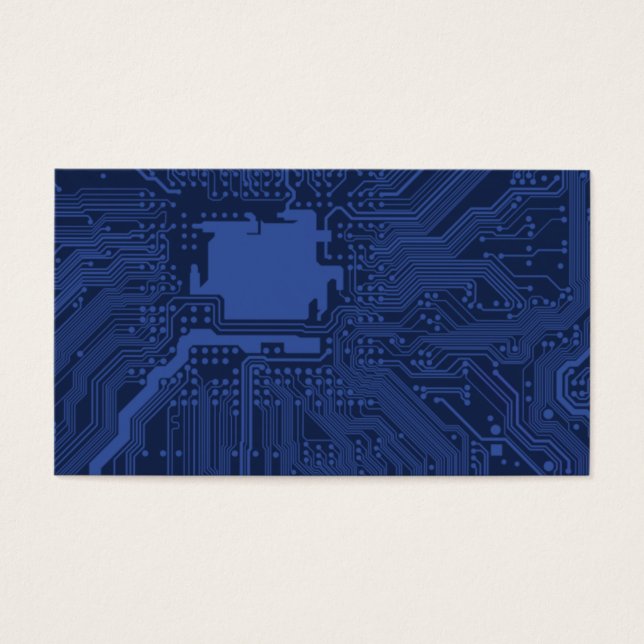Blue Geek Motherboard Patroon Visitekaartjes (Voorkant)