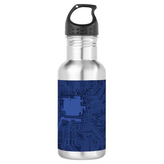 Blue Geek Motherboard Patroon Waterfles (Voorkant)